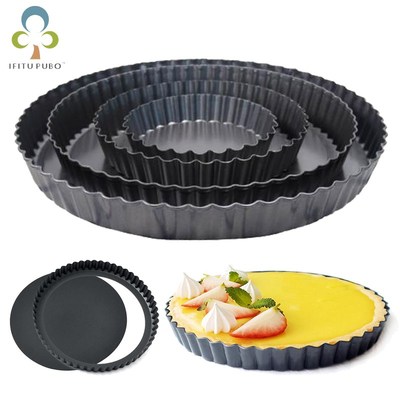 Non-Stick Tart Quiche Flan Pan Molds Pie Pizza Cake Round Mo