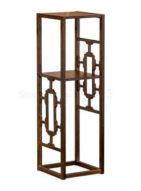 Bamboo Court Solid Wood Flower Shelf Floor Type Multi-layer