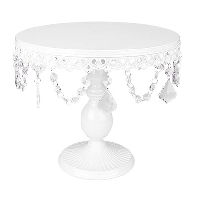 Metal Cake Stands with Pendants& Beads,Dessert Cupcake Pastr