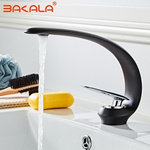 Washi Deck thin Bathroom Sink Ultra Mount Faucet Basin Black
