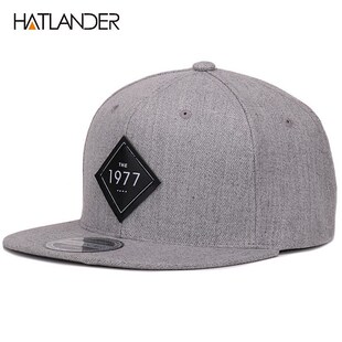[HATLANDER]Vintage 1977 cool flat bill baseball cap  s gorra