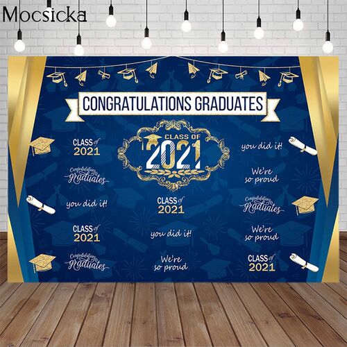 2021 Congratulations Graduates Party Background Photography