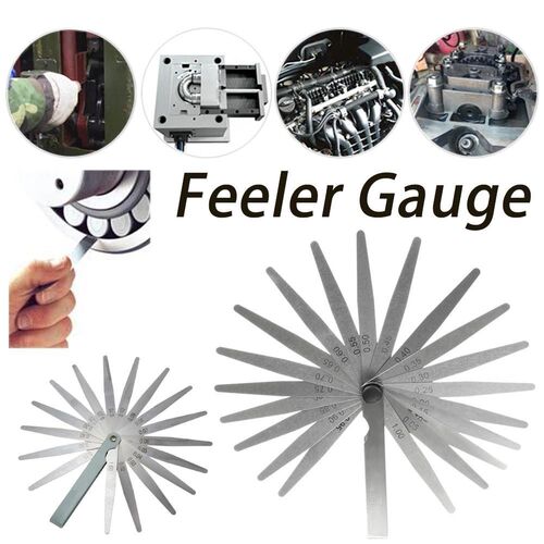 1 Set Metric Feeler Gauge 17 Blades 0.02-1.00mm Stainless St