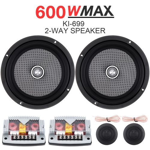 6.5 Inch 2-Way 600W Car Speaker Subwoofer Treble Midrange Ba