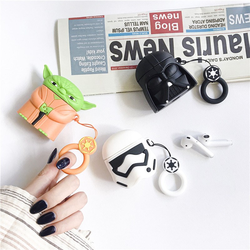 Disney anime figure Star Wars airpods protective set black