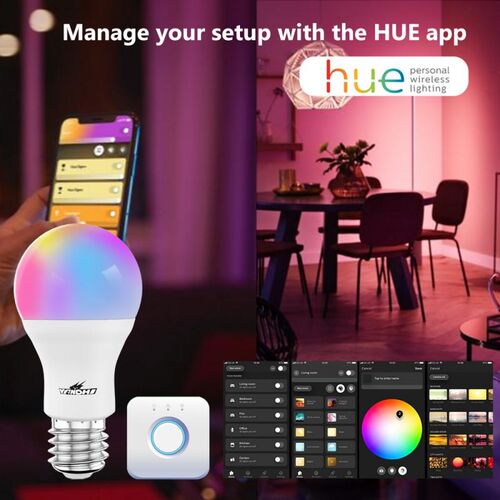 Tuya Zigbee 3.0 WiFi Smart Light Bulb E27 RGB LED Lamp Dimma
