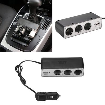 3 Way Charger Car Cigarette Lighter Power Spliter USB Tripl