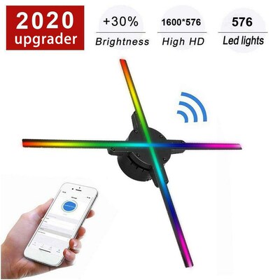 Wifi 3D Hologram Projector Fan 638 LED Holographic Imaging L