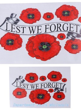 1pc car waterproof car sticker LEST WE FORGET alphabet car s