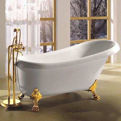 Two sizes Solid metal Zinc alloy Bathtub foot Chrome or Gold