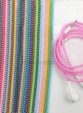 2pcs/lot Spiral Cable Protector For Iphone Earphone Bobbin W