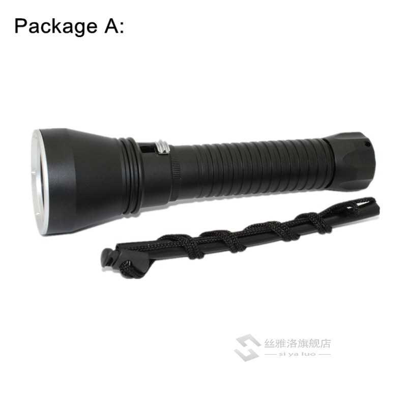 Cree XHP70 LED Yellow/White Light 4000 Lus Diving Flashlight