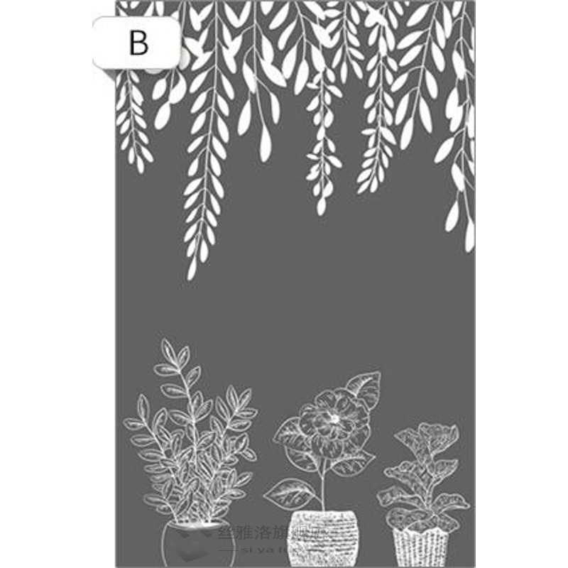 120cmx100cm custom size static cling window film white line