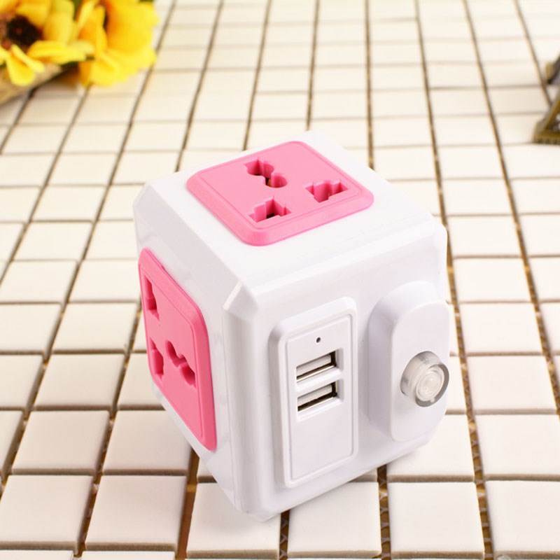 Smart Home PowerCube Socket E/S 4 Outlets 2 SB Ports Adapte
