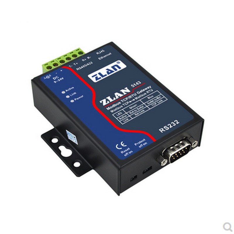 ZLAN5143 RS232 RS485 RS422 to Ethernet RJ45 Converter Modbus