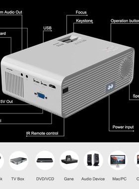 Mini Led Projector for Mobile Phone Projetor  P48 , 1280x720