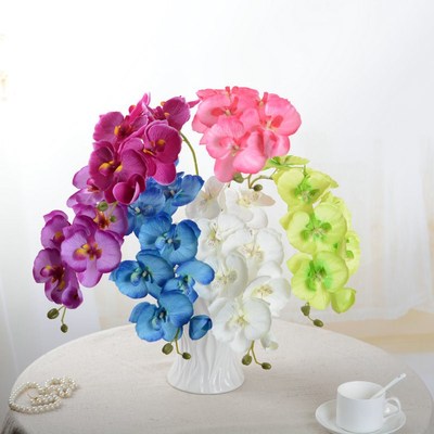 Artificial Silk White Orchid Flowers High Quality Butterfly