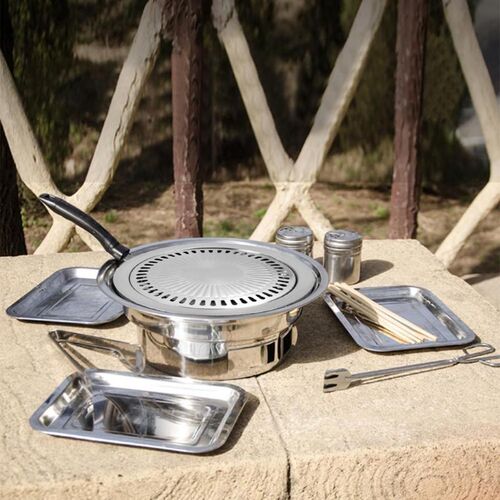 Barbecue Grill Pan Interior Groove Design Smokeless Non-stic