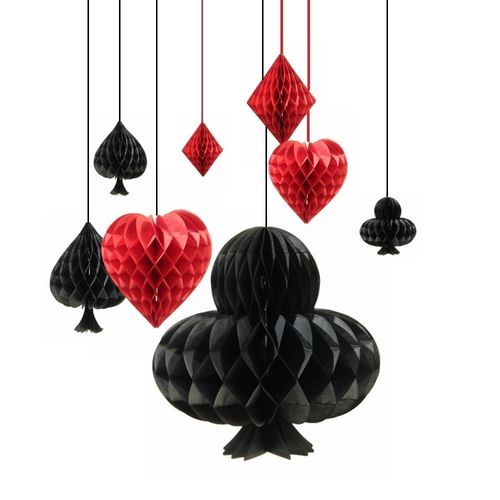 Las Vegas night Casino Theme Party Decoration Honeycomb Han