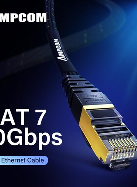 AMPCOM Ethernet Cable RJ45 Cat7 Lan Cable STP RJ 45 Flat Net