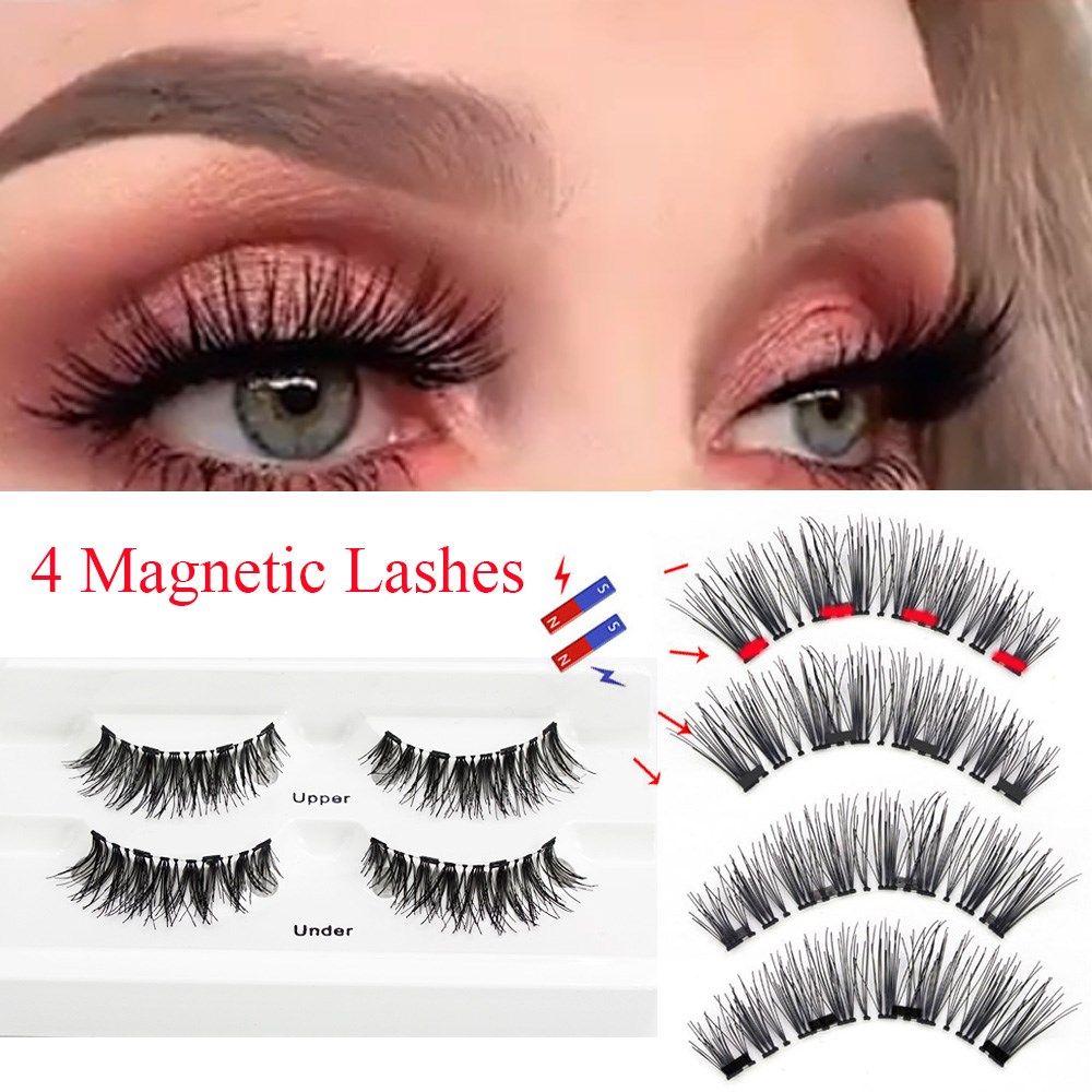 magnetic eyelashes with 4 magnets handmade magnetic lashes n