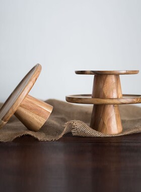 Wood tray for cake fruit dessert stand table decoration tea