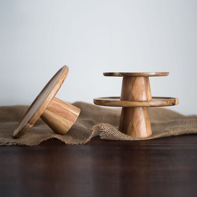 Wood tray for cake fruit dessert stand table decoration tea