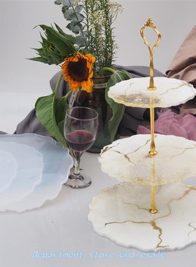 DIY three-laYer fruIt traY tea traY sIlIcone molD epoxY resI