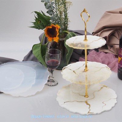 DIY three-laYer fruIt traY tea traY sIlIcone molD epoxY resI