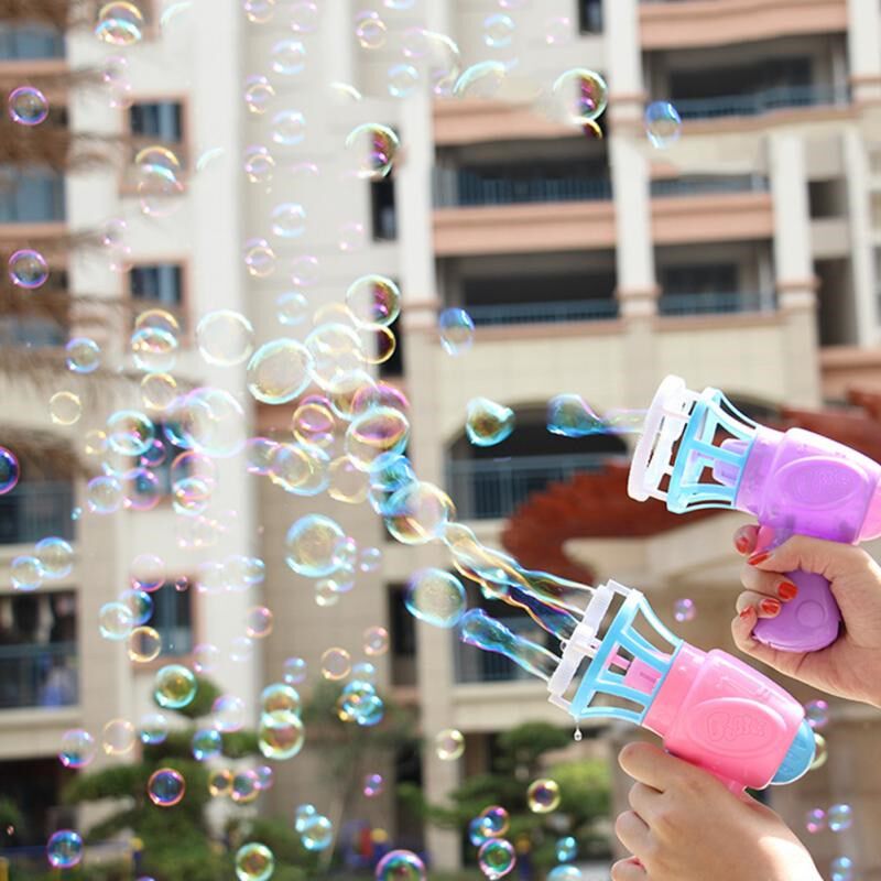 Bubble Blower Machine Toy Gun Kids Soap Water Bubble Gun Toy
