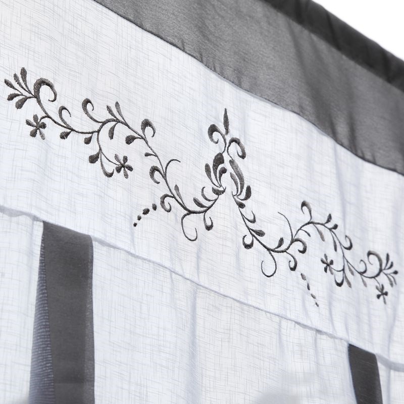 Kitchen short sheer burnout roman blinds curtains peony she