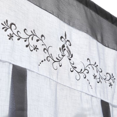 Kitchen short sheer burnout roman blinds curtains peony she