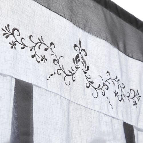 Kitchen short sheer burnout roman blinds curtains peony she