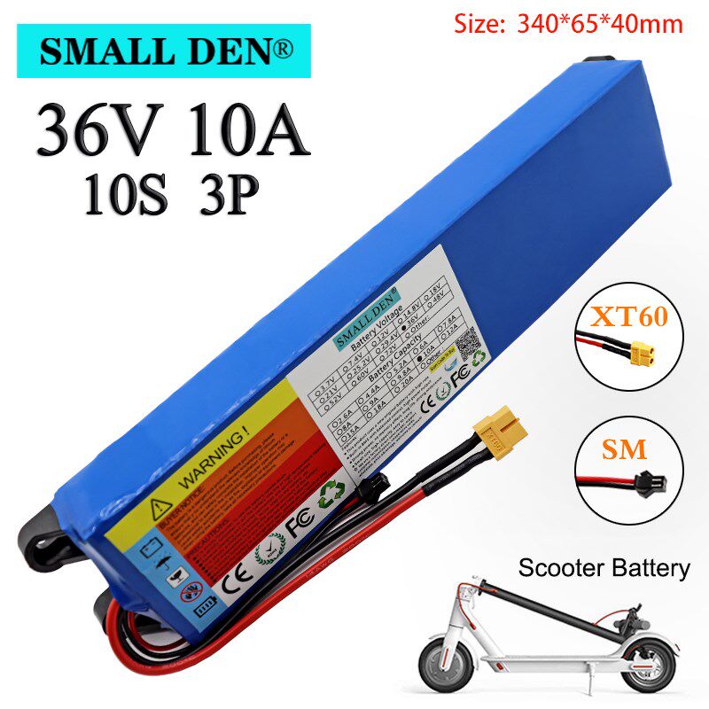 36V 10Ah 18650 Rechargeable lithium Battery pack 10S3P 500W