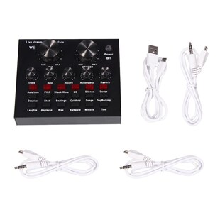 V8 Audio Mixer Sound Card for Recording SB Audio Interface I