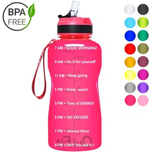 QuiFit 2L 1.3L 450ml Half Gallon Tritan Water Bottle With St