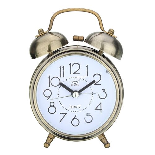 Quartz Classic Bedroom Snooze Decor Alarm Clock Cute Double