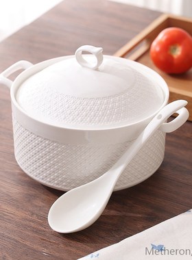 Guci yi xing kitchen Household Ceramic Soup Bowl with cover
