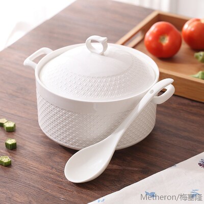 Guci yi xing kitchen Household Ceramic Soup Bowl with cover