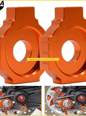 1 Pair Orange Motorcycle Accessories CNC Rear Axle Spindle C