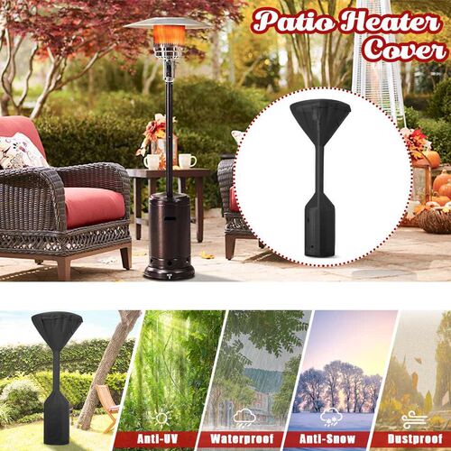 600D Waterproof Patio Outdoor Heater Covers Round Stand-up H