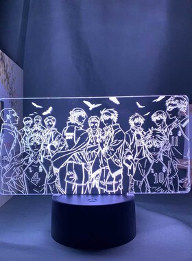 Haikyuu Karasuno Team Led Night Light Lamp For Bedroom Decor