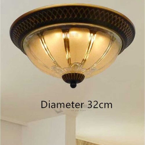 European LED Ceiling Lights Vintage Round Ceiling Lamp Asile