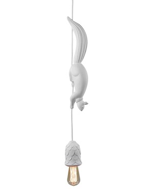 Squirrel Pendant Light, Resin Animal Hanging Lamp for Childr