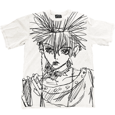 AT荒诞小镇 NANA娜娜少女漫短袖个性暗黑潮流Y2K日系Manga穿搭T恤