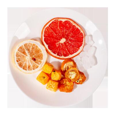 西柚金桔Pomelo kumquat水果茶fruit tea柠檬茶柠檬青桔刺梨茶