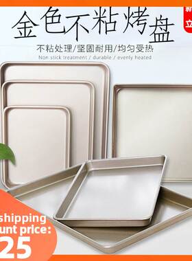 Rectangular Baking tray Non-stick Metal Cake Bread Mold 烤盘