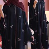 阿拉伯马来土耳其迪拜刺绣长裙长袍开衫 Kimono Robe 女长裙 Arab