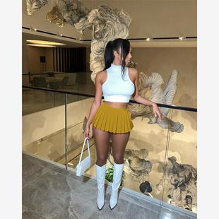 Summer 2 Two Piece Sets Outfits For Women Skirts Crop Top