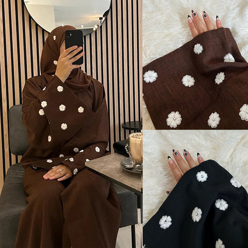 马来土朵刺绣开衫女长裙 Arab Robe Kimono